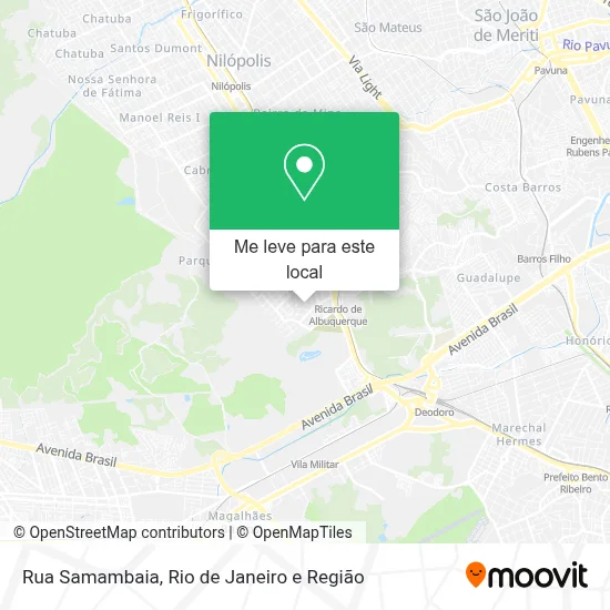 Rua Samambaia mapa