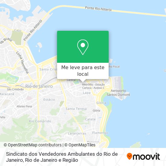 Sindicato dos Vendedores Ambulantes do Rio de Janeiro mapa