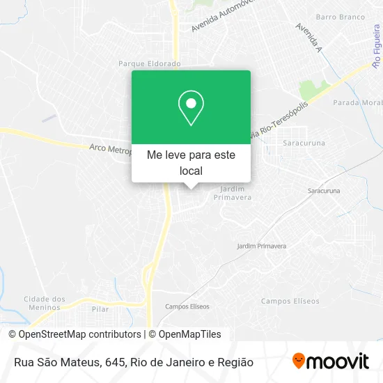 Rua São Mateus, 645 mapa