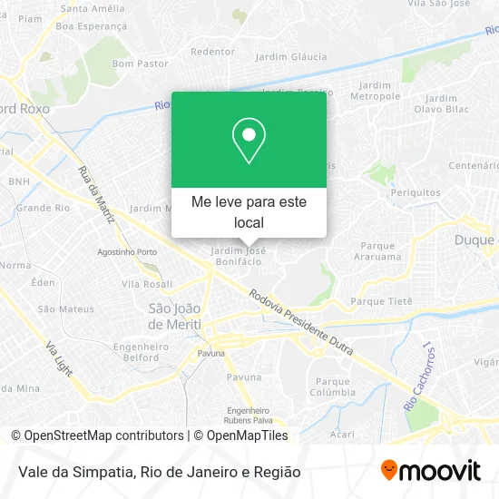 Vale da Simpatia mapa
