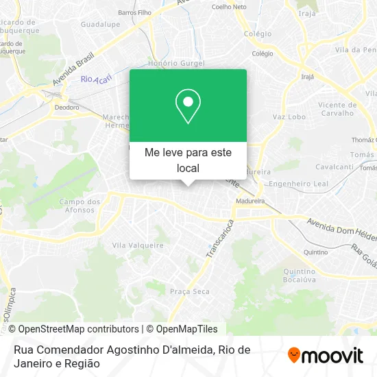 Rua Comendador Agostinho D'almeida mapa