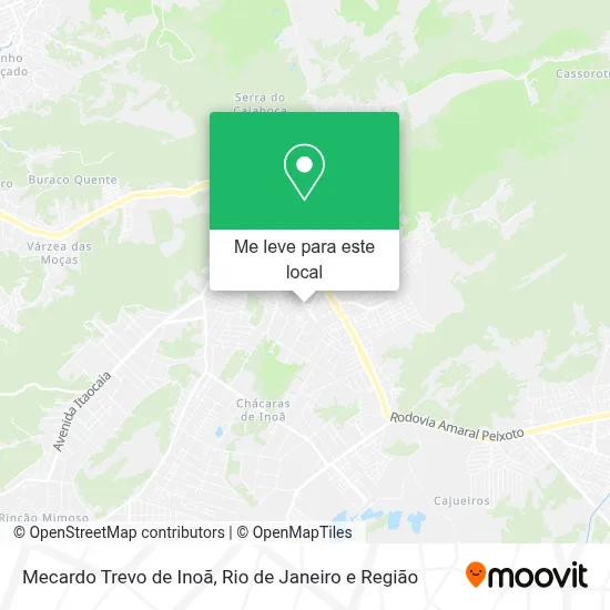 Mecardo Trevo de Inoã mapa