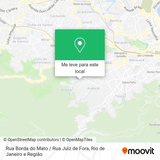 Rua Borda do Mato / Rua Juiz de Fora mapa