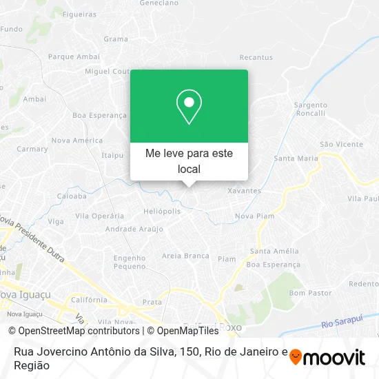 Rua Jovercino Antônio da Silva, 150 mapa