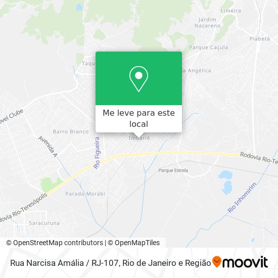 Rua Narcisa Amália / RJ-107 mapa