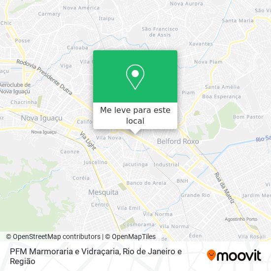 PFM Marmoraria e Vidraçaria mapa