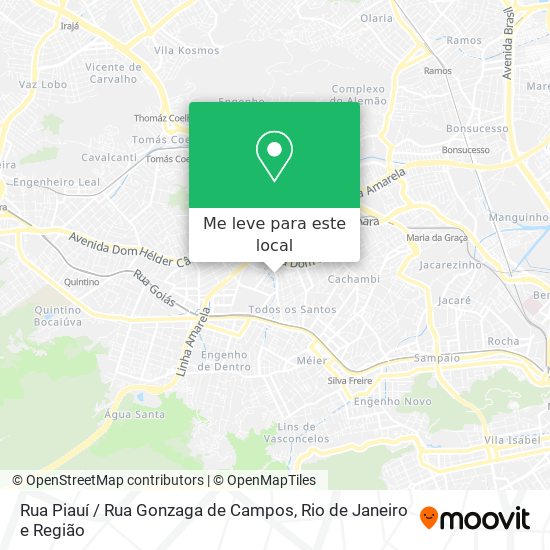 Rua Piauí / Rua Gonzaga de Campos mapa