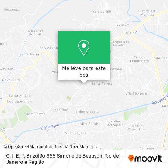 C. I. E. P. Brizolão 366 Simone de Beauvoir mapa