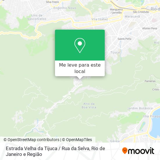 Estrada Velha da Tijuca / Rua da Selva mapa