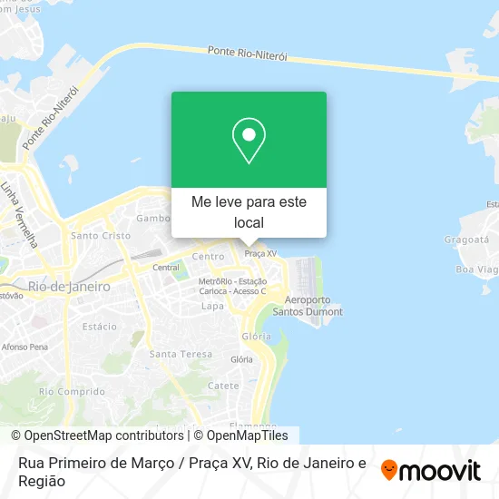Rua Primeiro de Março / Praça XV mapa