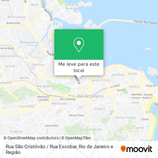 Rua São Cristóvão / Rua Escobar mapa