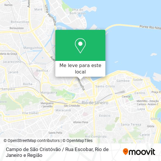 Campo de São Cristóvão / Rua Escobar mapa