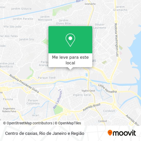 Centro de caxias mapa