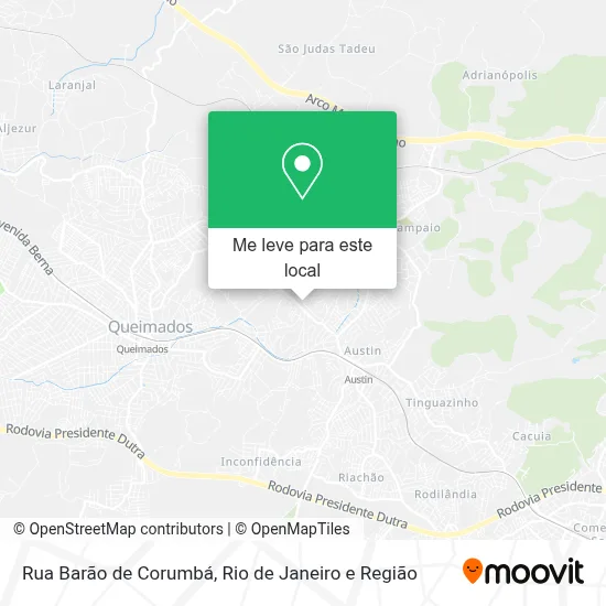 Rua Barão de Corumbá mapa