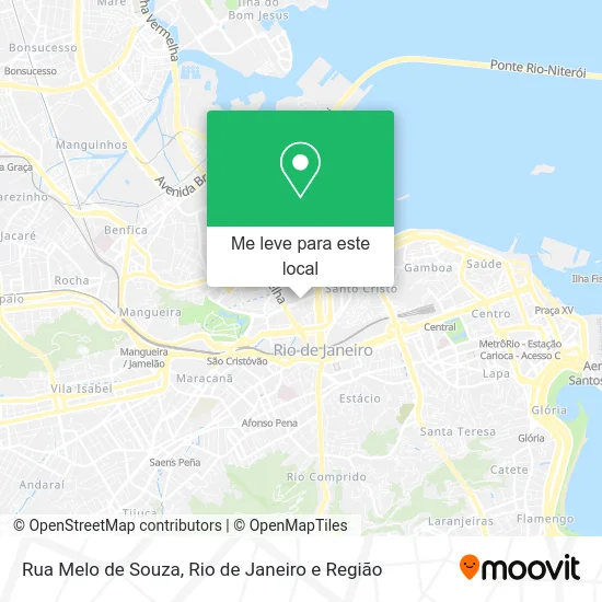 Rua Melo de Souza mapa