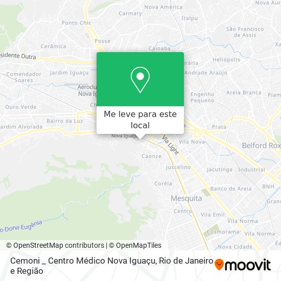 Cemoni _ Centro Médico Nova Iguaçu mapa