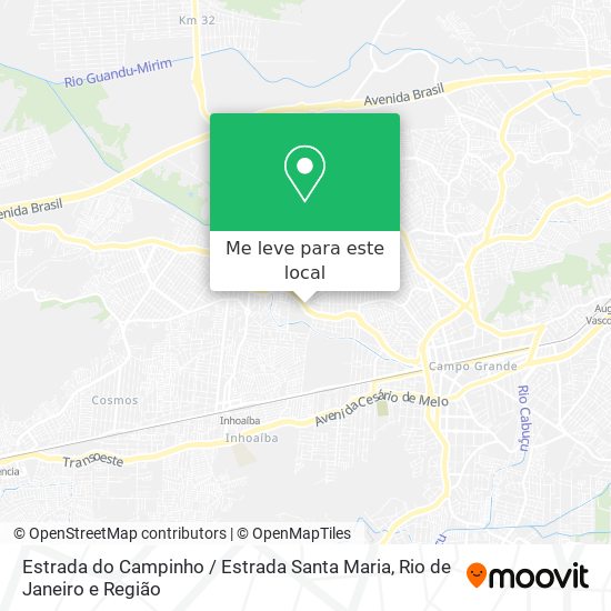 Estrada do Campinho / Estrada Santa Maria mapa