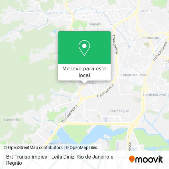 Brt Transolímpica - Leila Diniz mapa