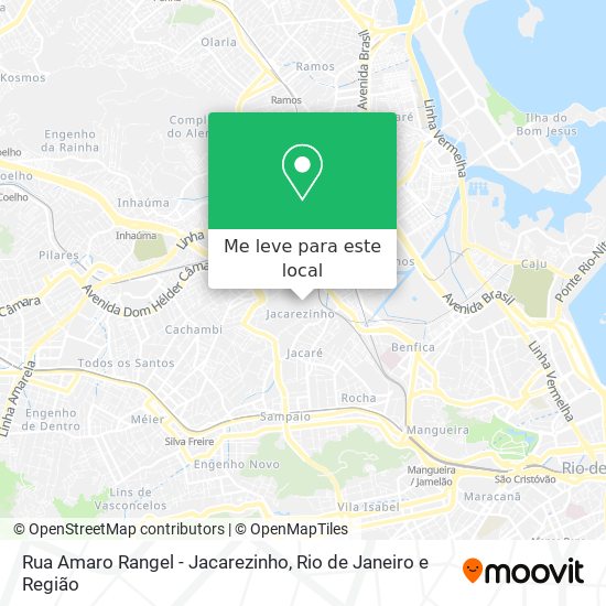 Rua Amaro Rangel - Jacarezinho mapa