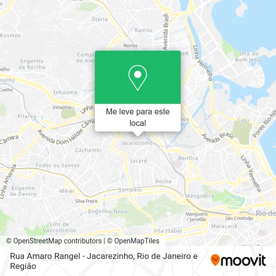 Rua Amaro Rangel - Jacarezinho mapa