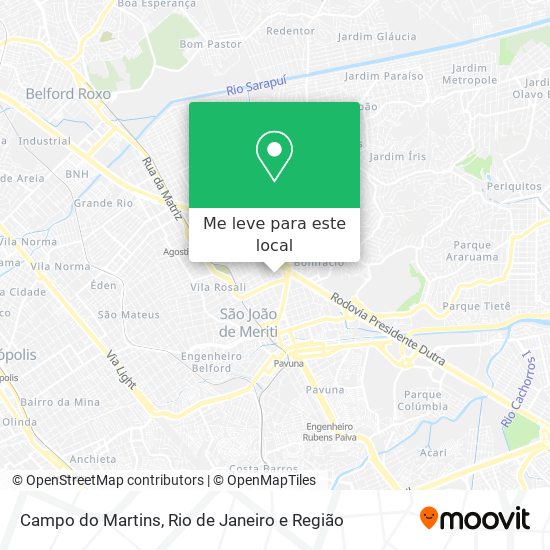 Campo do Martins mapa