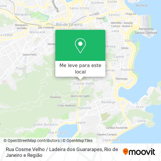 Rua Cosme Velho / Ladeira dos Guararapes mapa