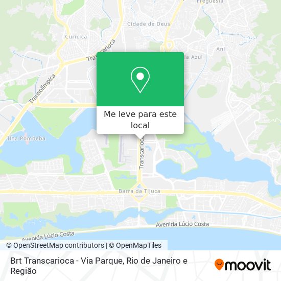 Brt Transcarioca - Via Parque mapa