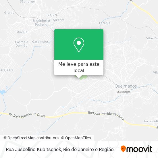 Rua Juscelino Kubitschek mapa