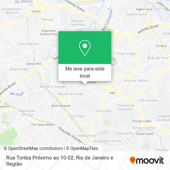 Rua Toriba Próximo ao 10-02 mapa