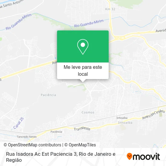 Rua Isadora Ac Est Paciencia 3 mapa