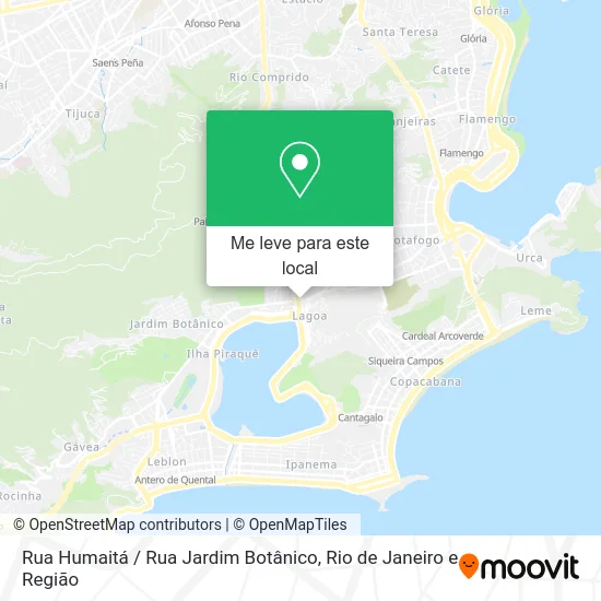 Rua Humaitá / Rua Jardim Botânico mapa