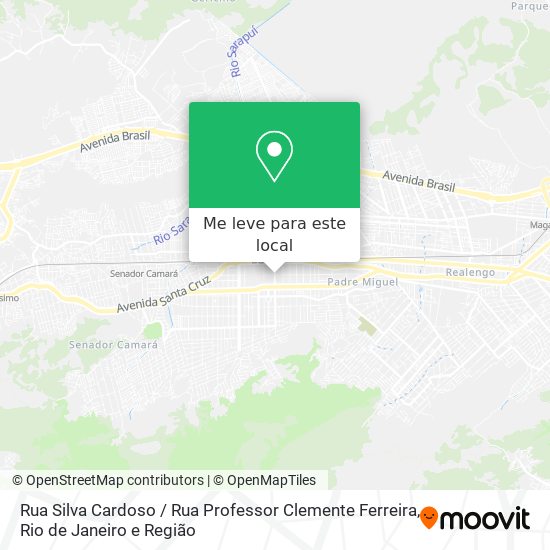 Rua Silva Cardoso / Rua Professor Clemente Ferreira mapa