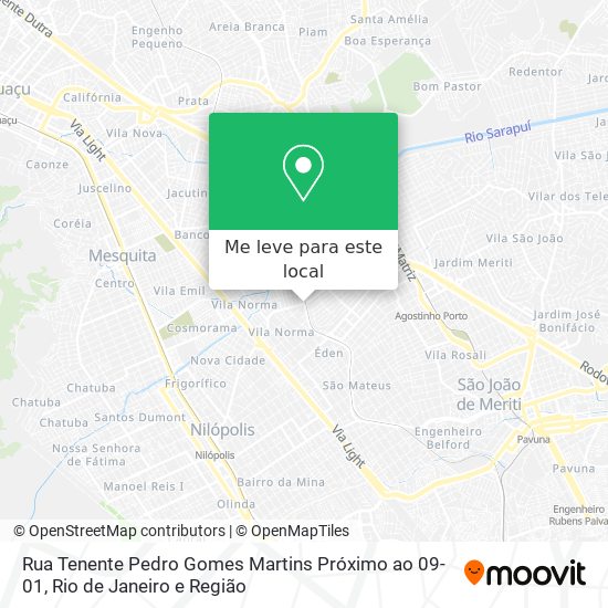 Rua Tenente Pedro Gomes Martins Próximo ao 09-01 mapa