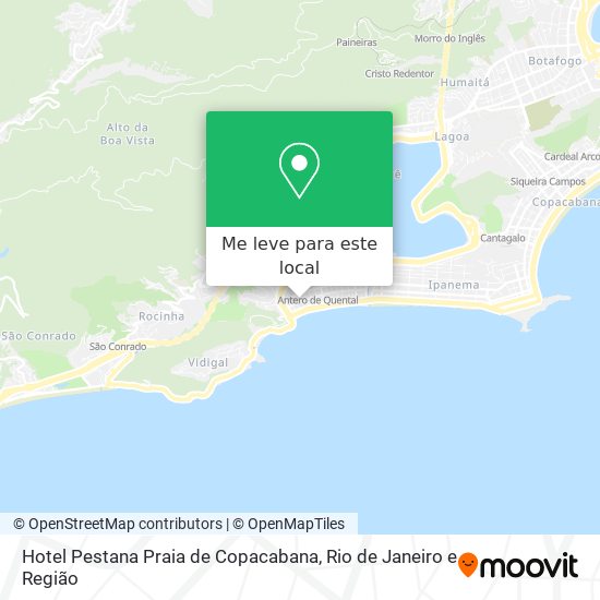 Hotel Pestana Praia de Copacabana mapa