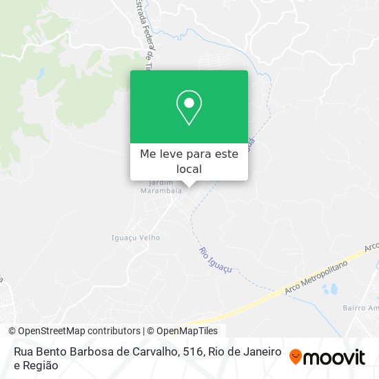 Rua Bento Barbosa de Carvalho, 516 mapa