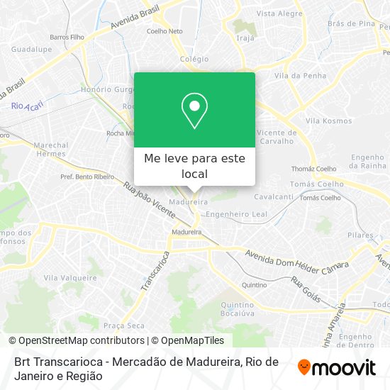 Brt Transcarioca - Mercadão de Madureira mapa