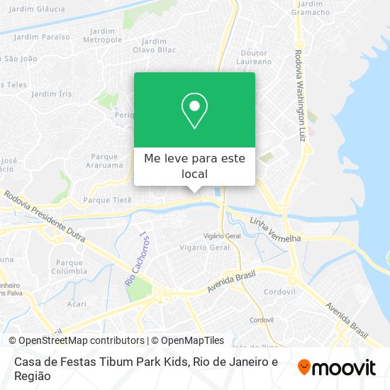 Casa de Festas Tibum Park Kids mapa
