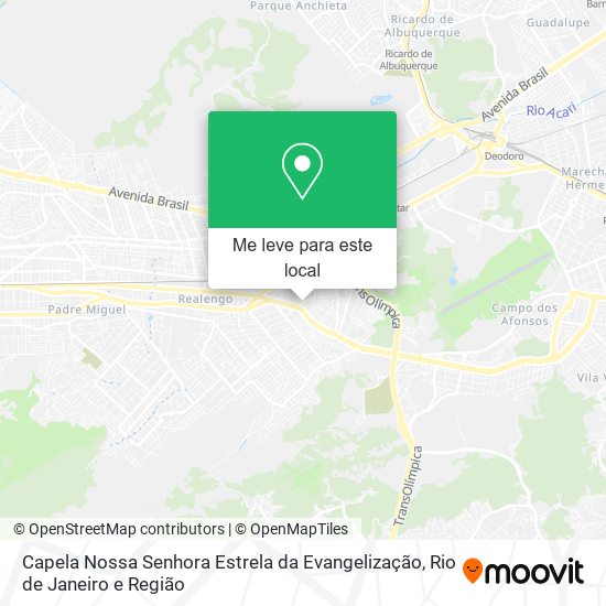 Capela Nossa Senhora Estrela da Evangelização mapa