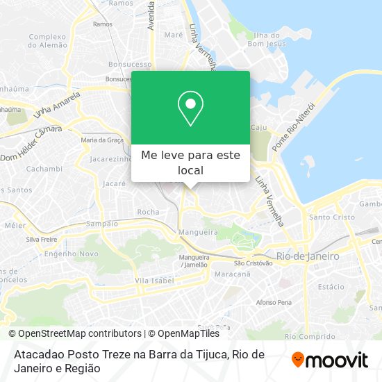 Atacadao Posto Treze na Barra da Tijuca mapa