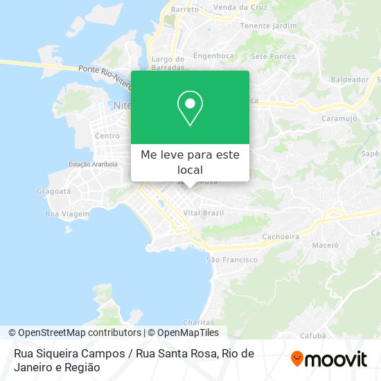 Rua Siqueira Campos / Rua Santa Rosa mapa