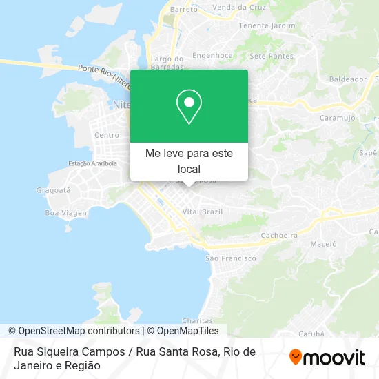 Rua Siqueira Campos / Rua Santa Rosa mapa