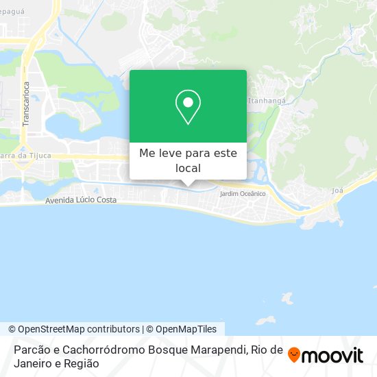 Parcão e Cachorródromo Bosque Marapendi mapa