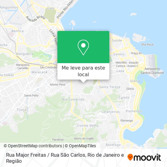 Rua Major Freitas / Rua São Carlos mapa