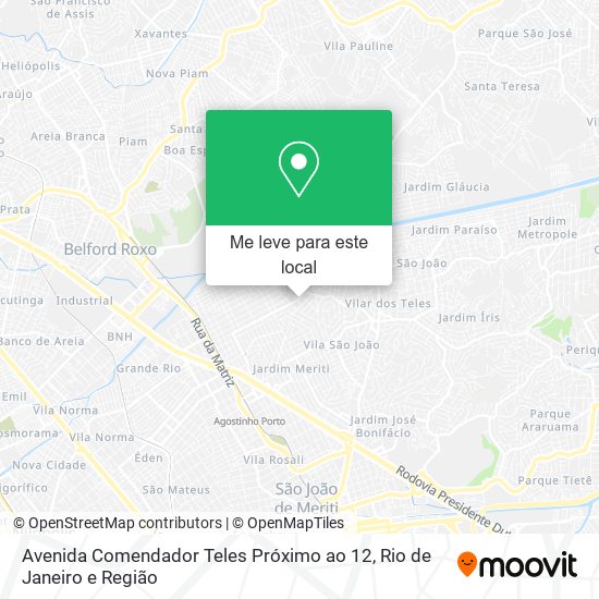 Avenida Comendador Teles Próximo ao 12 mapa