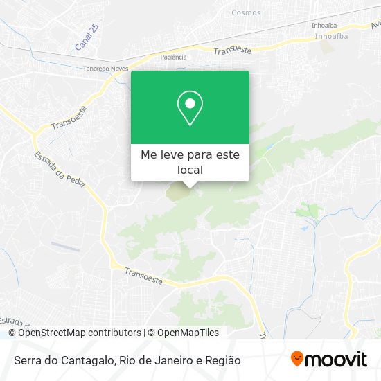 Serra do Cantagalo mapa