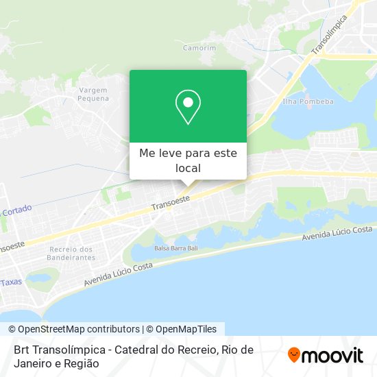 Brt Transolímpica - Catedral do Recreio mapa