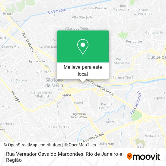 Rua Vereador Osvaldo Marcondes mapa