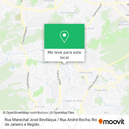 Rua Marechal José Beviláqua / Rua André Rocha mapa