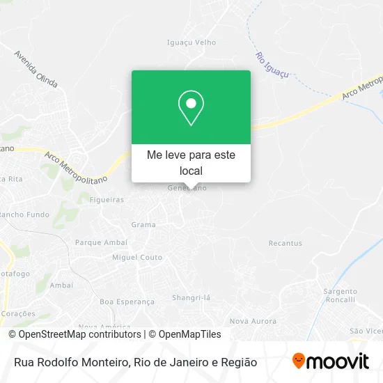 Rua Rodolfo Monteiro mapa