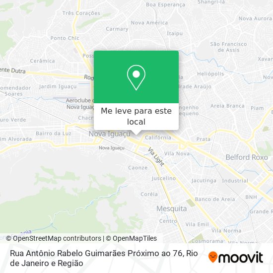 Rua Antônio Rabelo Guimarães Próximo ao 76 mapa